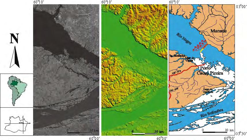 Imagem RADARSAR Modelo digital de elevação Mapa geológico Análise sedimentológica e estratigráfica de