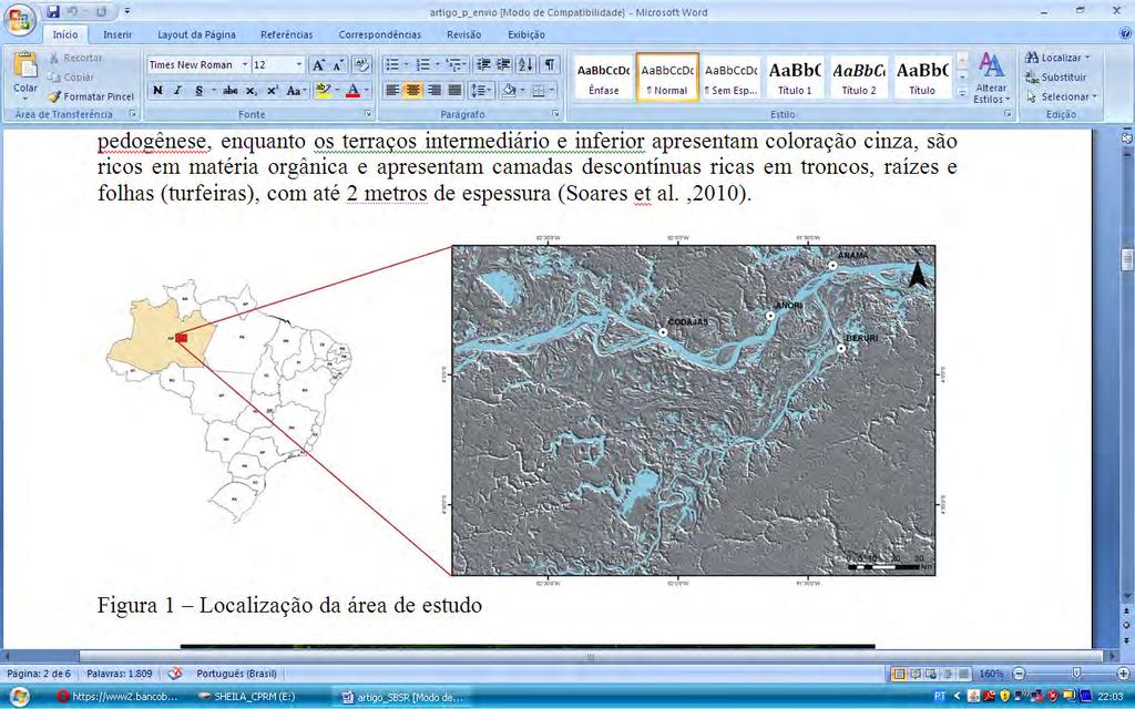 DINÂMICA FLUVIAL QUATERNÁRIA Uso de imagens multi-sensores na identificação de paleocanais do Rio Solimões nas regiões de Anori,