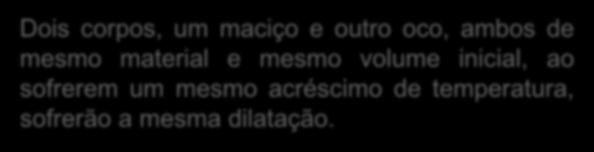 de mesmo material e mesmo volume inicial,