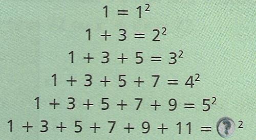 A soma de uma sequência de números ímpares, começando do 1, é sempre igual a um número quadrado perfeito.