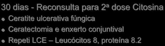 ! Tratamento - Dottie Dexametasona (0,25 mg/kg) logo depois colheita LCE Citosina 250 mg/m2 infusão contínua por 6 horas
