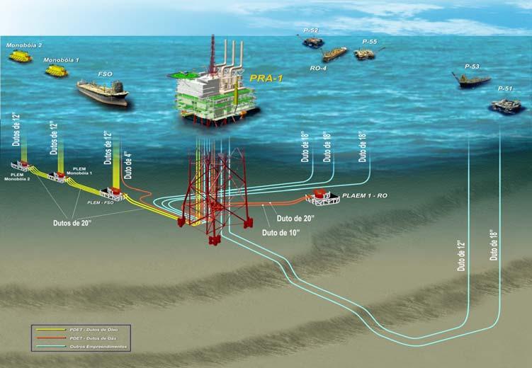 23 iniciou com a instalação do FPSO-P-43 com capacidade para processar 150.000 bpd de líquido, ancorado pelo Sistema SMS (Spread Mooring System), em lâmina d'água (LDA) de 800 metros.