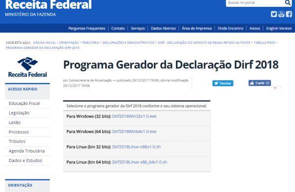 QUAL PROGRAMA O DECLARANTE DEVE UTILIZAR PARA PREENCHER A DIRF?