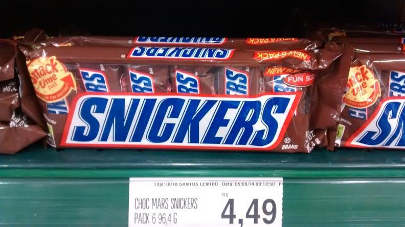 ! Sinal de Alerta A Empresa: Mars Marca: Snickers Produtos: Chocolate Snickers (Pack - Mini com 6 unid. ) Lançamento Categoria: CandBar Guardiã: Patrícia Luciene. podemos fazer?