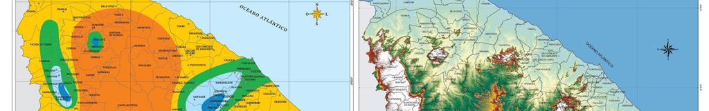 com os tipos de clima, (D) Mapa do estado do Ceará com o Modelo Digital