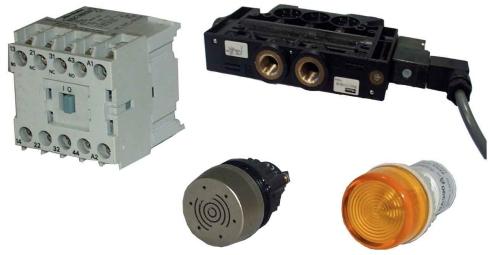 Saídas Digitais: As saídas digitais do módulo mestre ASI-KD-2EP-2ST são utilizados para acionar lâmpadas, sinalizadores luminosos, sirenes, contatores, solenóides, etc.