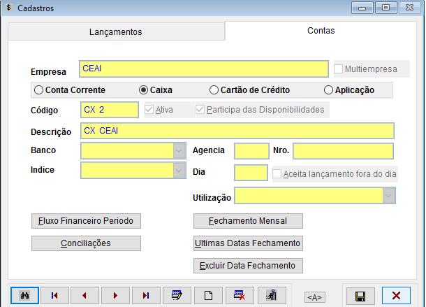 cadastradas 4 contas.