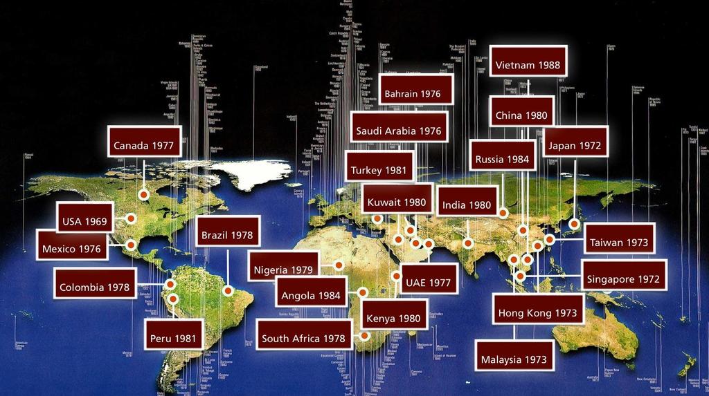 A Empresa Mais Internacional do Mundo We ll keep investing *Note that founding year and year of initial