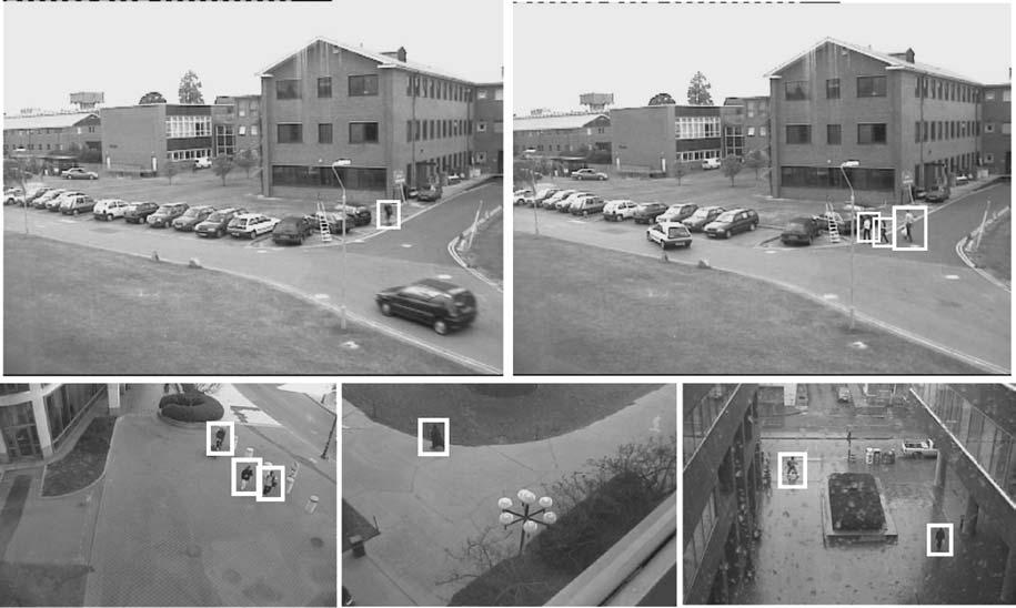 Figura 1. Exemplos de detecções para a detector dinâmico [Viola et al. 2005]. Figura 2. Exemplos de detecções para o detector estático [Viola et al. 2005]. Real-time Pedestrian Detection with Deformable Part Models [Cho et al.