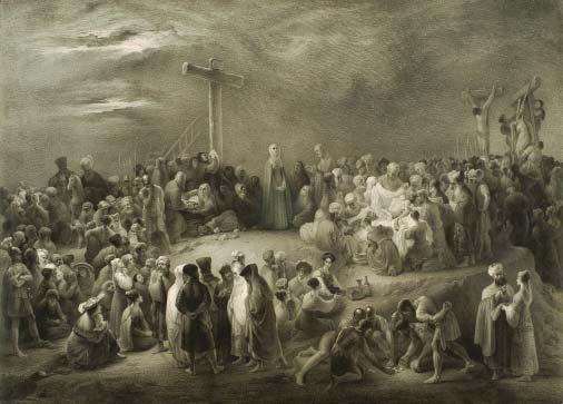 539 DOMINGOS SEQUEIRA - 1768-1837, "Ressurreição", gravura sobre papel, sem margens Dim.