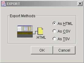 Você tem três opções:como o HTML Esta opção salvar os dados como um arquivo de tabela simples HTML sem gráficos.