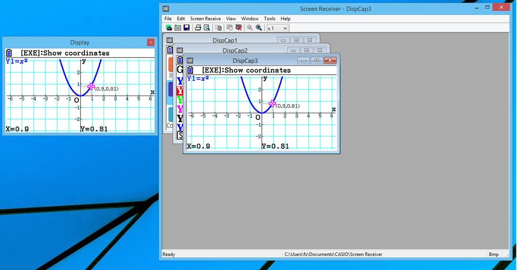 3-9 Uso de uma Tela de Calculadora Flutuante (apenas Windows) É possível exibir a tela da calculadora em sua própria janela que está separada da janela do Screen Receiver.