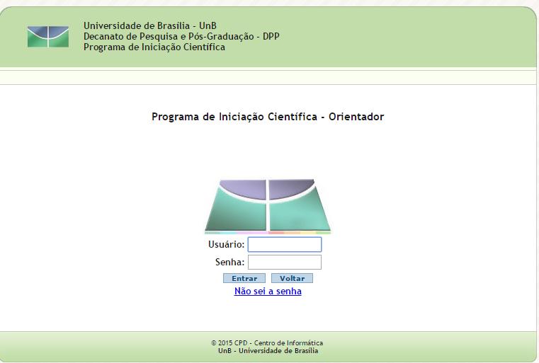 Matricula FUB. A mesma usada nos sistemas da UnB. Não utilize esse botão.