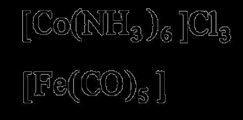 Número de oxidação O estado de oxidação do metal deve ser indicado por algarismos