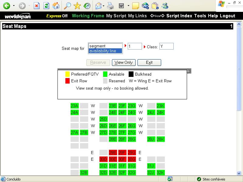 2- No campo SCRIPT INDEX, clicar em SEAT MAPS-GO! SCRIPT INDEX SEAT MAPS-GO!