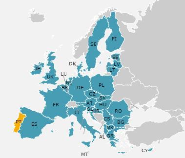 Países participantes 28 Estados-Membros Países candidatos. Albânia. Antiga República Jugoslava da Macedónia. Montenegro.