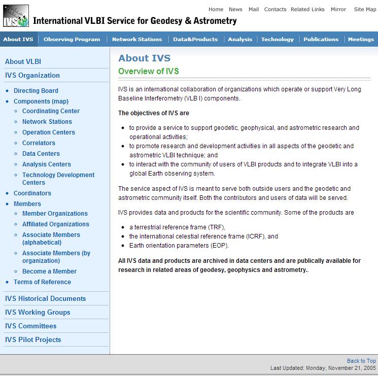 VLBI http://ivscc.gsfc.