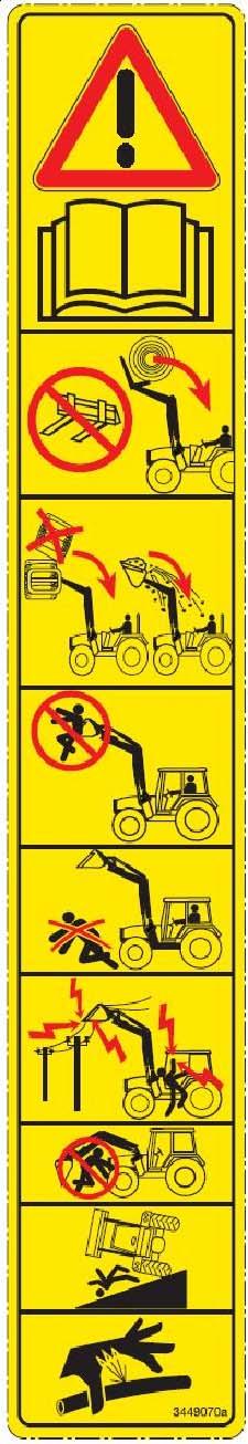 Instruções desegurança 2 Instruções desegurança 2.1 Geral Leia e respeite as seguintes instruções de segurança antes de trabalhar ou intervencionar o carregador frontal. Assim, evitará acidentes.