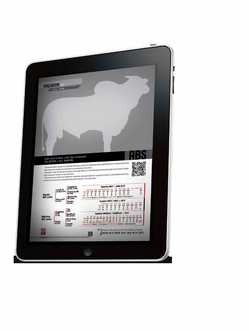 Legendas Técnicas ZEBU CORTE 03 Código de rack QR Code Acesso a página do touro em PDF MP0 Efeito Materno aos 0 dias (kg) DP0 Efeito Direto de Peso aos 0 dias (kg) DP365 Efeito Direto de Peso aos 365