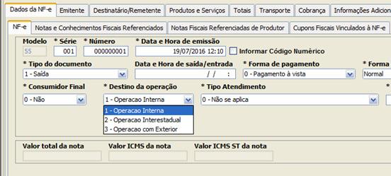 Onde traz a seguinte regra de validação: Se operação Interna no Estado (tag:iddest = 1) e operação não é com Consumidor final: UF de destino difere da UF do emitente Exceção: Se a tag UFCons