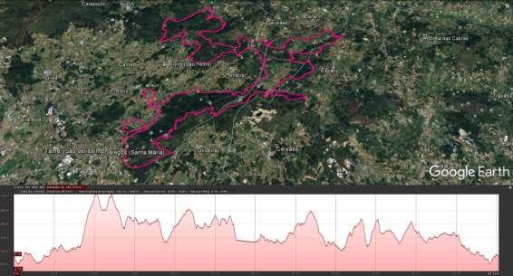 Maratona Curta 60K Raid do Facho Campeonato do Minho de BTT XCM Exclusiva para Master 50, Paraciclismo e Todas as Femininas (Federadas e Lazer) ------Percurso Rosa Sentido do percurso da Maratona