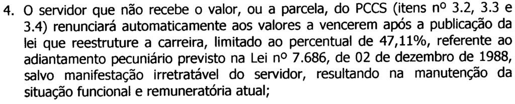 2Será reaberto prazo para que os servidores do quadro de pessoal do Ministério da Saúde, Ministério do Trabalho e Emprego, Ministério da Previdência Social e Fundação Nacional de Saúde, integrantes