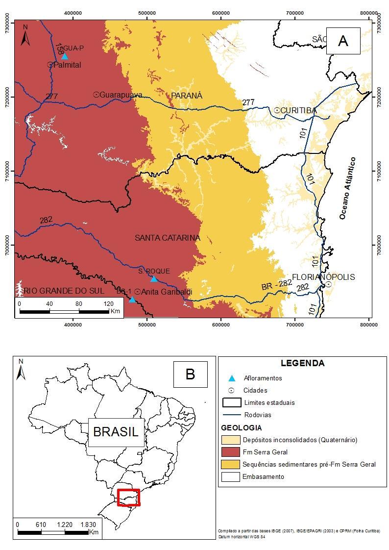 Figura 12 - Mapa de localização das três