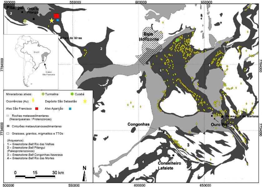 7 Figura 3 Conf. geológica do (QF), compilado de Dorr (1969), Corrêa Neto et al. (2012), e Teixeira et al. (2015).