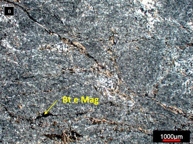 Figura 17 - Fotomicrografias de rocha metavulcanoclástica do alvo São Francisco obtidas com