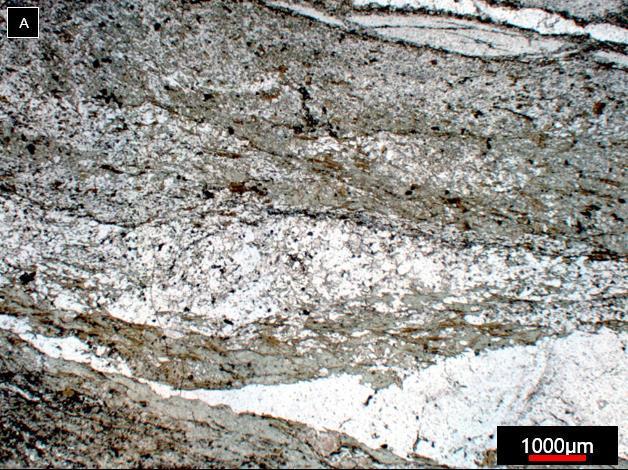 Figura 19 - Fotomicrografias de rocha metavulcanoclástica do alvo São Francisco