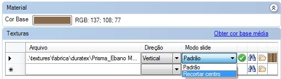 Caso o material não tenha veios, deixar a direção como Nenhum. Essa informação irá garantir que o sentido do veio ficará correto ao exportar para plano de corte.