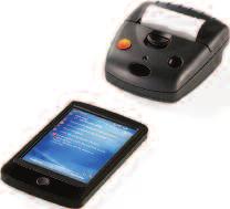 Impressão dos dados a partir de um PDA ou directamente a partir do instrumento de medição através da impressora IrDA/Bluetooth.