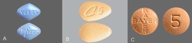 A utilização de IPDE-5 tem sido o tratamento de primeira linha na DE e, até hoje, três IPDE-5 foram aprovados para esse efeito: sildenafil (Viagra ), tadalafil (Cialis ) e vardenafil (Levitra ).