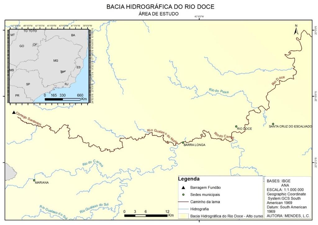 arquipélago de Abrolhos, localizado no sul da Bahia, a 250 km da foz do rio Doce, o que teria sido verificado visualmente por técnicos do Ibama durante sobrevoo realizado no dia 07 de janeiro de 2016