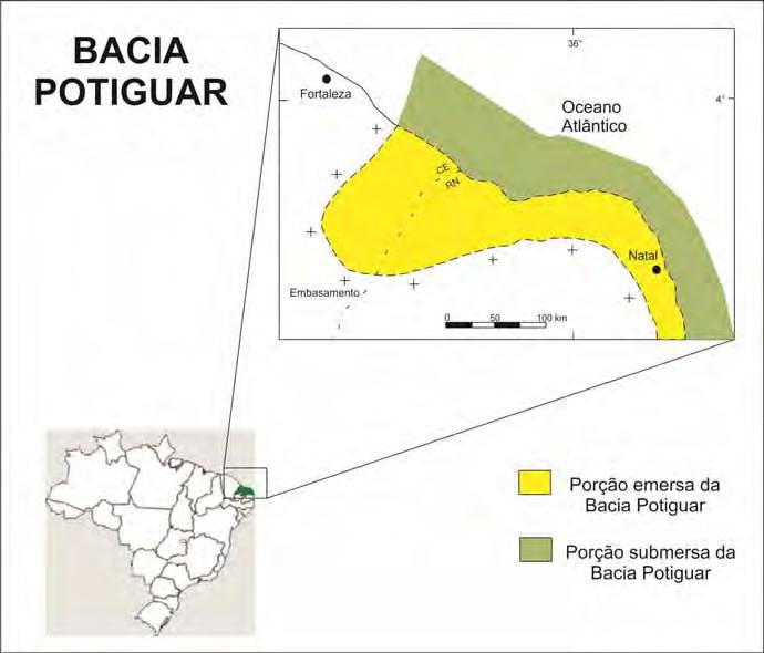 Os pacotes sedimentares carbonáticos cretácicos da bacia estão representados nas Camadas Ponta do Tubarão - CPT, da Formação Alagamar, e pelas formações Ponta do Mel, Jandaíra e Guamaré (parte), como