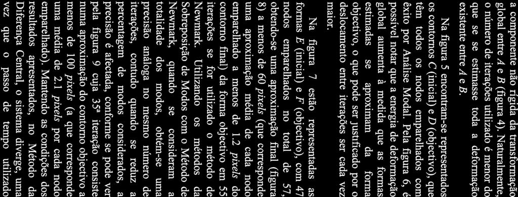 a componente não rígida da transformação global entre A e 3 (figura 4). Naturalmente, o número de iterações utilizado é menor do que se se estimasse toda a deformação existente entre A e 3.