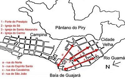 40 Imagem 02: Planta da cidade de Belém no século XVII Fonte: http://xipaia.wordpress.