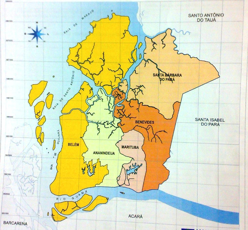 42 Mapa 03: Região Metropolitana de Belém. Conforme Lei Complementar nº 27, publicado no Diário Oficial do Município, em 19 de outubro de 1995.