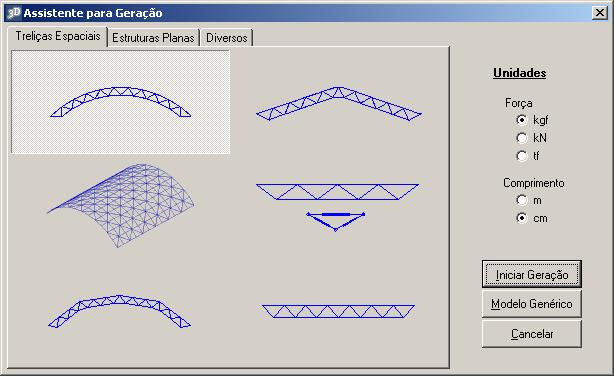 CAPÍTULO 2. ASSISTENTE DE PROJETOS Com o objetivo de facilitar o uso do programa mcalc 3D, desenvolveu-se um módulo chamado Assistente de Projetos que orienta a Geração Automática de Dados.