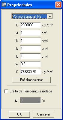 Para editar as propriedades das barras selecionadas, basta digitar o valor desejado nos edit-boxes correspondentes.