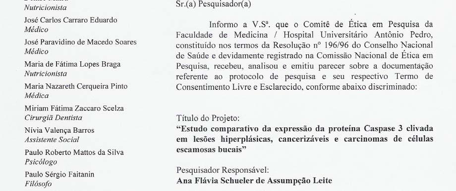 Anexo 184 ANEXO 1: Aprovação do Projeto de Pesquisa pelo Comitê de Ética e