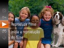 zpara iniciar a reprodução, pressione o botão <m>, pressione os botões <o><p> para escolher [ ], depois pressione novamente o botão <m>. Ajuste o volume.