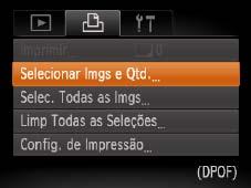 Tipo de Impr. Data Nº do Arquivo Apg dad DPOF Padrão Imprime uma imagem por folha. Índice Imprime versões menores de várias imagens por folha. Ambos Imprime ambos os formatos, standard e índice.