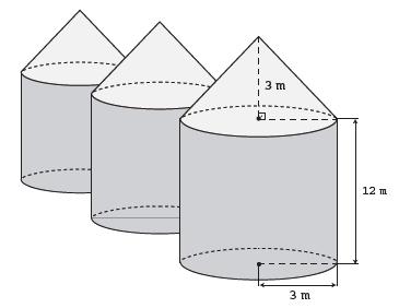 18. Para revestir externamente chapéus em forma de cones retos com diâmetro da base medindo 16 cm e o ângulo central do setor formado com a planificação da superfície lateral igual a 144, serão