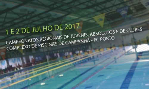 Campeonatos Regionais de Juvenis, Absolutos e Clubes Os Campeonatos Regionais de Juvenis, Absolutos e Clubes da Associação de Natação do Norte de Portugal, que se realizaram nos dias 1 e 2 de julho