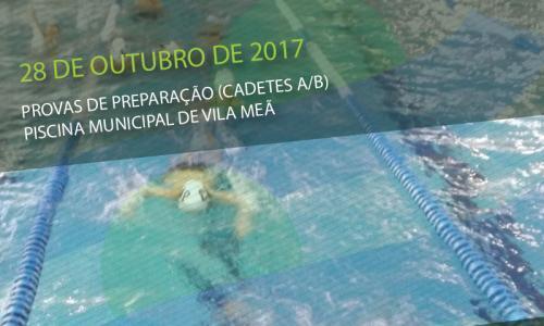 Prova de Preparação (Cadetes) A Prova de Preparação de Cadetes A e B da Associação de Natação do Norte de Portugal (ANNP) realizouse no dia 28 de