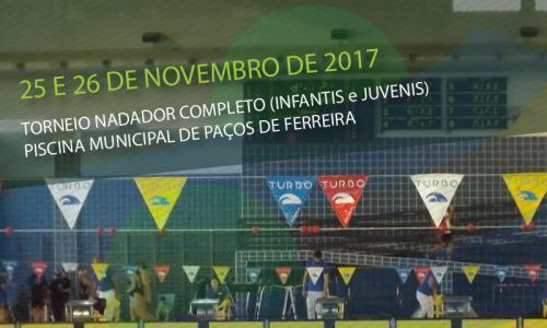 Torneio Nadador Completo A Piscina Municipal de Paços de Ferreira acolheu nos dias 25 e 26 de novembro, o Torneio Nadador Completo de Infantis e Juvenis. Infantis B 1.
