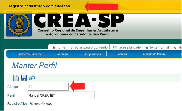 figura abaixo. Caso haja alguma informação que não condiz com as regras da tela, uma mensagem aparecerá, informando onde se encontra o erro.