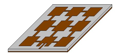 5.4 Arranjo Planar Os diagramas para o plano-e e plano-h de um arranjo planar de 9 elementos (3x3) elementos, estando espaçados a uma distância d x e d y, é ilustrados na Figura 5.