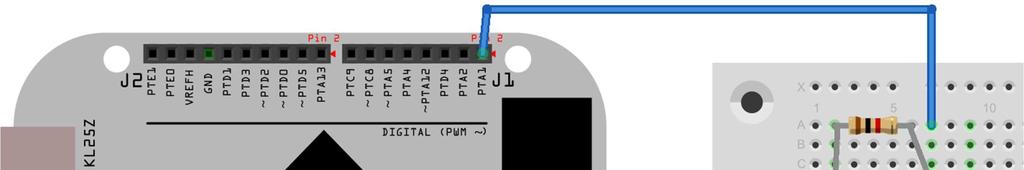 Montagem com protoboard de